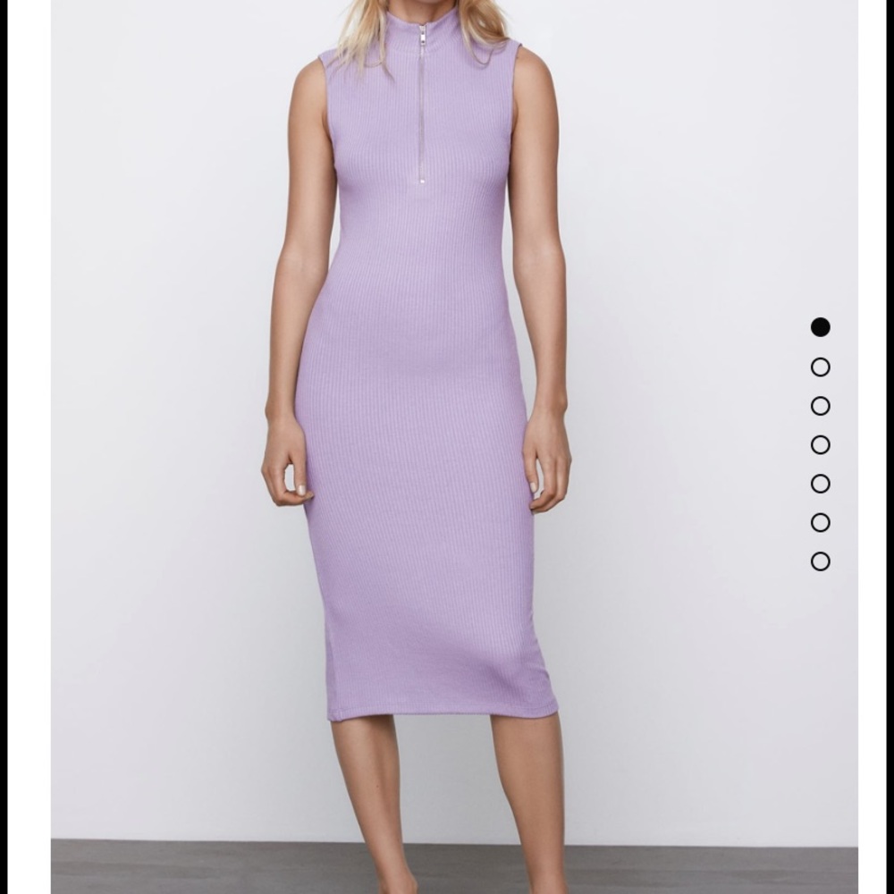 Zara ribbed Zipper dress
